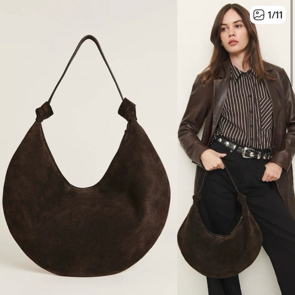REFORMATION NWT Rhea Hobo Bag in Boss Suede